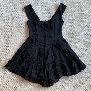 NWT Vanessa Mooney Elisabeth Dress Romper Black S